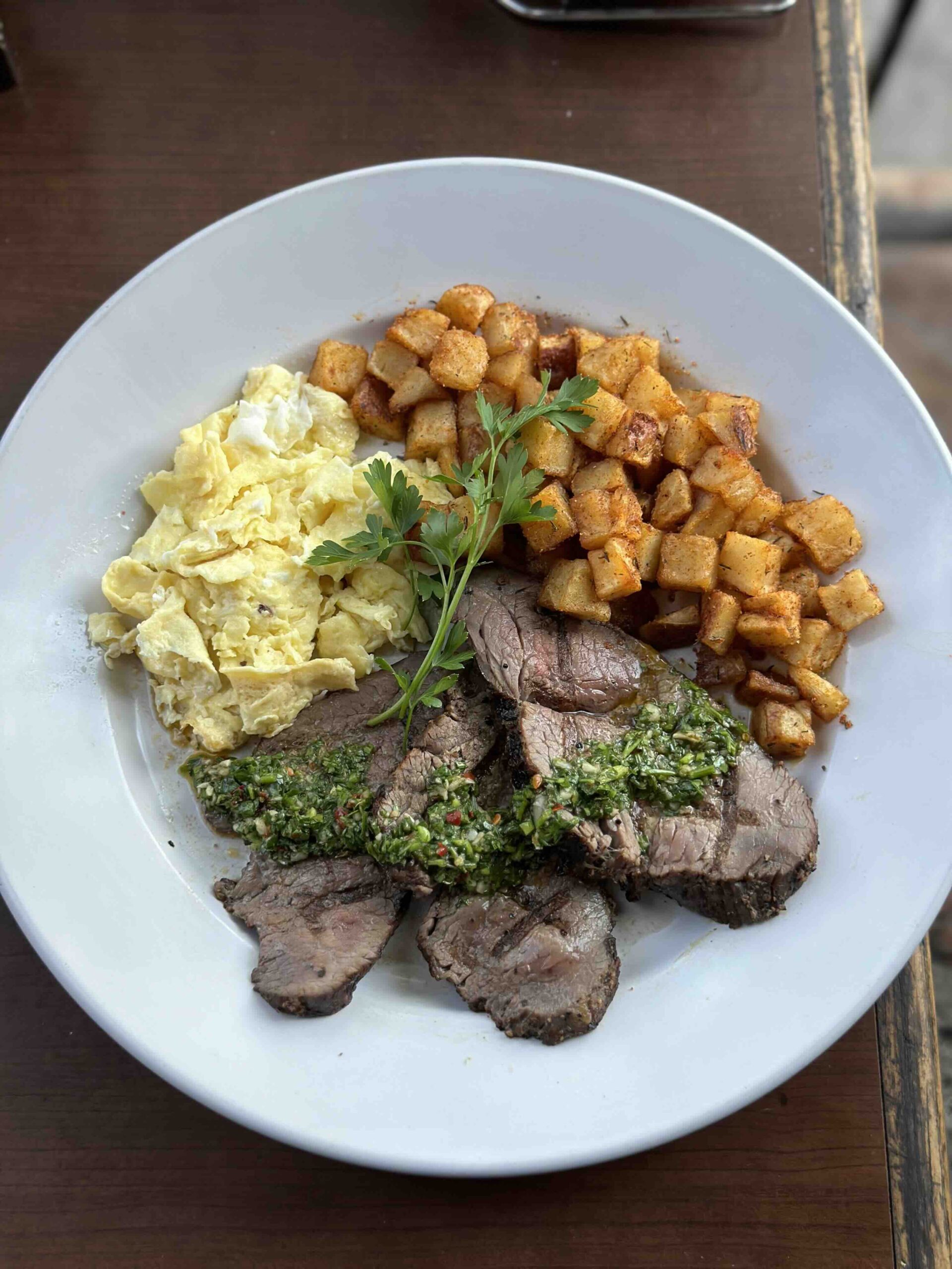 Tri Tip Chimichurri with Eggs